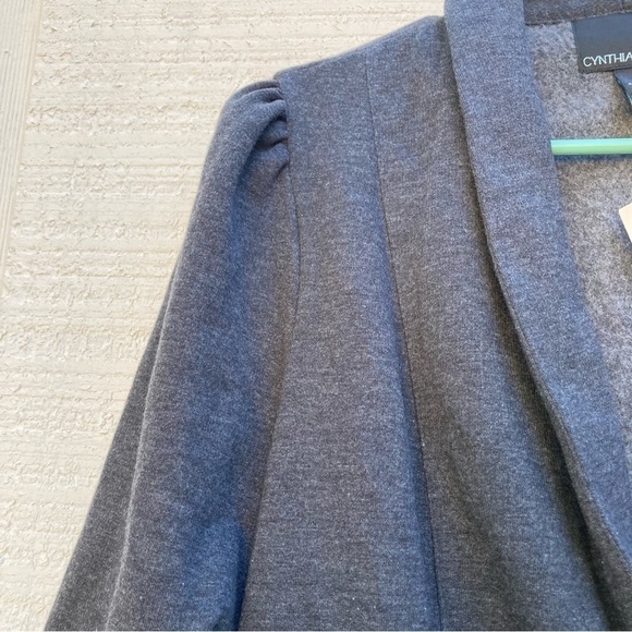 NEW with Tags Cynthia Rowley Jacket Blazer Dark Grey Sz Large Minimalist Staple - Picture 3 of 6